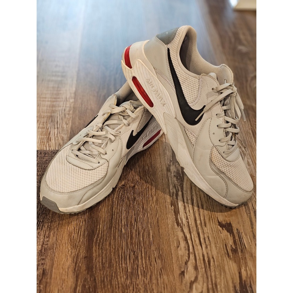 Nike Air Max Excee Mens Shoes Light Bone Grey Red CD4165-004 Size 13
